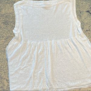 LOFT Boat Neck Babydoll Tank with Crochet Details